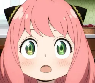 🥺 bf235403 Anya Forger Spy x Family Аня, Spy x Family, Аниме, Мультфильм, Милый, Девочка, Розовые волосы, Персонаж whatsapp sticker