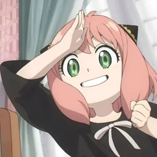 🥜 cd626263 Anya Forger Spy x Family аниме, мультфильм, spy x family, аня, аня форджер, милая, девушка, счастливая whatsapp sticker