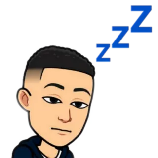 😴 44922609 Z сонный, уставший, zzz, спящий, мультяшный, персонаж telegram sticker