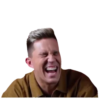 🤣 0ca55010 笑, 人, 面部表情, 男人, 微笑 telegram sticker