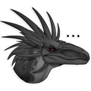 😠 0ed1f496 ... dragón, monstruo, fantasía, criatura, malvado, animal telegram sticker