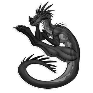 😪 b4de5c76 dragón, reptil, fantasía, criatura, animal, dormido telegram sticker
