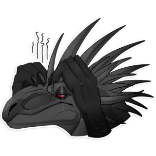 🙆‍♂️ ee6b15ff dragón, enojado, frustrado, reptil, monstruo, criatura telegram sticker