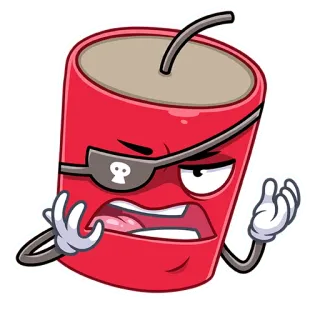 😤 43c6a1d6 다이너마이트, 만화, 해적, 해골, 폭발, 폭탄 telegram sticker