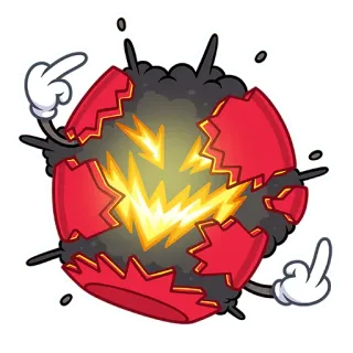 🖕 b23623b1 만화, 이모지, 가운데 손가락, 불쾌한 telegram sticker