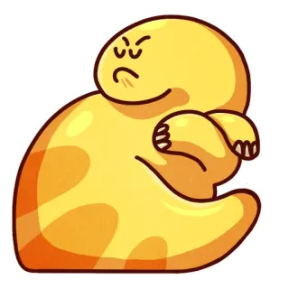 ☹️ dbffa1b6 Kartun, Marah, Kuning, Karakter, Suasana Hati telegram sticker