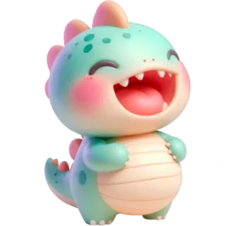 🤣 45479772 dinosaurio, dibujos animados, lindo, chibi, kawaii, animal whatsapp sticker