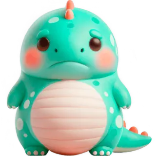 🥺 ad66f8c5 dinosaurio, lindo, dibujos animados, triste, animal, ilustración whatsapp sticker