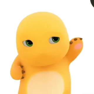 😊 7383feb8 Dino dino, cartoon, figur, gelb, süß whatsapp sticker