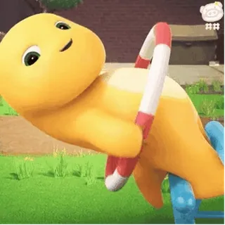 😊 7ce9a712 Cartoon, Gelb, Figur, Folie, Spielen, Süß whatsapp sticker