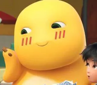 🎗 36162917 dinosaurier, cartoon, figur, gelb telegram sticker