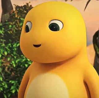 🧽 66f9a38c Buddy Dinosaur Train dinosaur, cartoon, animal, yellow telegram sticker