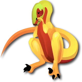 🤢 fbbf772f 蜥蜴, 生物, 动物, 卡通, 爬行动物, 怪物, 幻想 telegram sticker