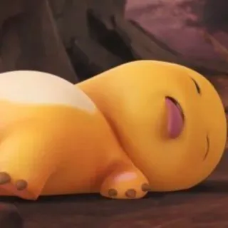 🌟 a87b8857 niedlich, tier, schlafend, gelb telegram sticker