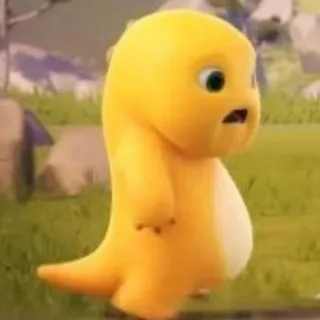 🌟 d7572cf7 dinosaurier, cartoon, süß, gelb telegram sticker