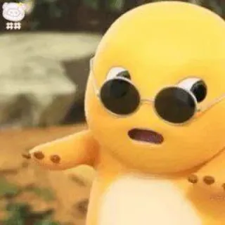 🌟 e230ec02 ## gelb, Cartoon, Figur, Sonnenbrille telegram sticker