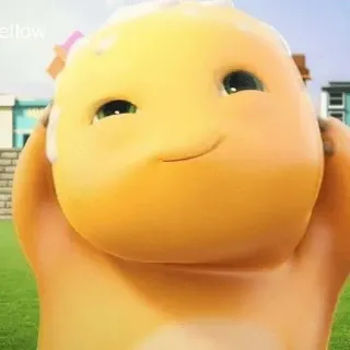 🌟 e703498d Dinosaurier, niedlich, gelb, Cartoon telegram sticker