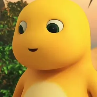 🦖 2167a6a4 Buddy Dinosaur Train dinossauro, amigo, dino trem, desenho animado, PBS Kids, amarelo, amigável, fofo telegram sticker