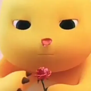 🦕 7454b023 desenho animado, amarelo, animal, rosa, flor, fofo telegram sticker