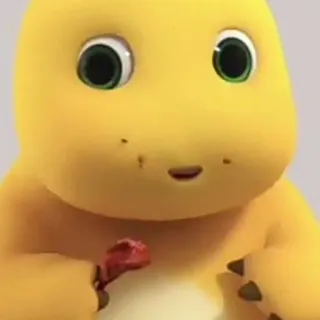 🦕 7a6415f0 dinossauro, desenho animado, amarelo, fofo, animal telegram sticker