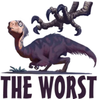 😖 7ac75b46 THE WORST dinosaur, cartoon, reptile, prehistoric telegram sticker