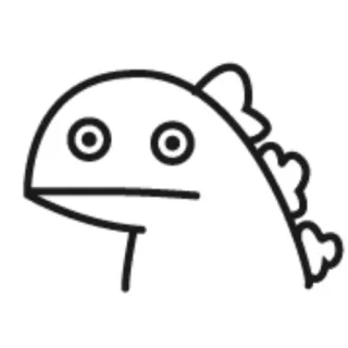 🦖 2b0eea37 恐龙, 卡通, 绘画, 可爱, 动物, 搞笑 telegram sticker