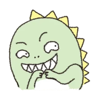 🎋 6b395384 khủng long, hoạt hình, quái vật, dễ thương, động vật, minh họa whatsapp sticker