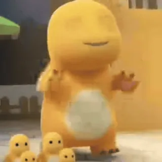 😽 b712758f Desenho animado, Fofo, Amarelo, Dinossauro, Animado telegram sticker