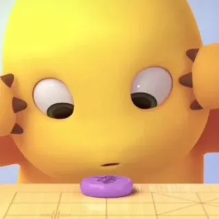 🧬 8b754f18 Dessin animé, Jaune, Personnage, Inquiet, Violet, Jeu whatsapp sticker