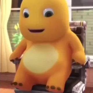 🧬 b0941201 dinosaure, dessin animé, mignon, orange whatsapp sticker