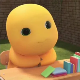 🧬 ebaf6fb8 dinosaure, dessin animé, personnage, mignon, jaune whatsapp sticker