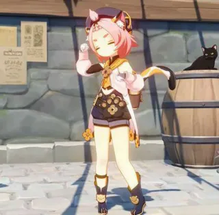 🌸 a64680a7 Diona Genshin Impact 디오나, 원신, 고양이, 애니메이션, 비디오 게임, 캐릭터, 귀여운 telegram sticker