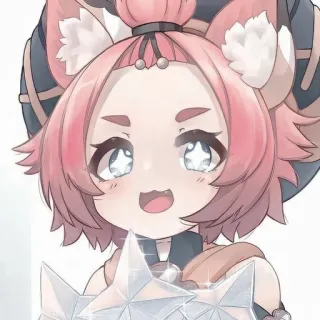 🌸 fc611e83 애니메이션, 귀여운, 고양이 소녀, 반짝이, 디지털 아트, 일러스트 telegram sticker