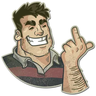 🖕 2fb8187d jari tengah, kasar, menyinggung, kartun, karakter, gestur telegram sticker