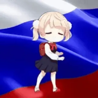 🇷🇺 0a7016a6 ผู้หญิง, อนิเมะ, เต้น, ธงชาติรัสเซีย telegram sticker