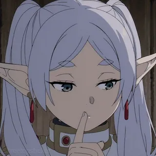 🤐 9a459730 เอลฟ์, อนิเมะ, ผู้หญิง, ผมเปีย, ตัวละคร, เงียบ, ชู่ว์ telegram sticker