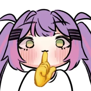 🤫 bd706561 อนิเมะ, ตัวละคร, การ์ตูน, ชู่ว, นิ้ว, ท่าทาง telegram sticker