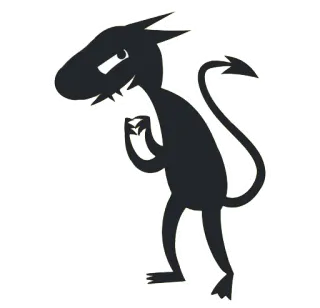 😈 878ed122 Luci Disenchantment 恶魔, 剪影, 卡通, 魔鬼, 路西法 telegram sticker