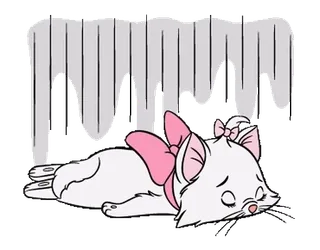 😞 5dcec36f Marie The Aristocats gatto, dormire, carino, Disney, gli aristogatti telegram sticker