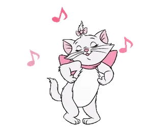 💃 9c30c743 Marie The Aristocats gatto, cartoni animati, Disney, gli aristogatti, gattino telegram sticker