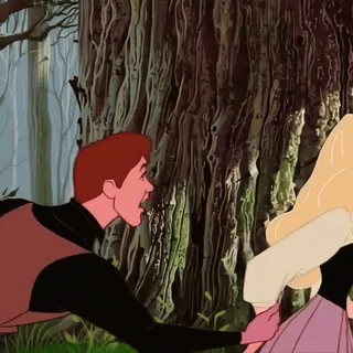 🧚‍♀ 0e005c45 Prince Phillip Sleeping Beauty Disney, Pangeran Phillip, Putri Tidur, kartun, hutan telegram sticker