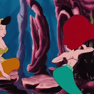 🧚‍♀ 92462ff9 Ariel The Little Mermaid putri duyung, bawah air, Disney, kartun, samudra, laut telegram sticker