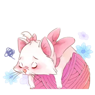 Disney's Marie Girly @HanaParadise telegram stickers