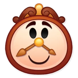 😛 1b133b35 Cogsworth Beauty and the Beast đồng hồ, hoạt hình, Disney, nhân vật, phim hoạt hình, Tsum Tsum telegram sticker