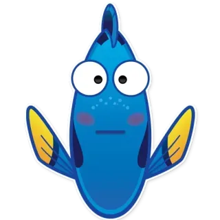 😏 f0151740 Dory Finding Nemo cá, Dory, hoạt hình, hình động, cá đuôi gai xanh telegram sticker