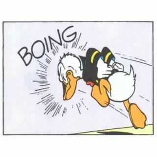 😣 2dcde4c3 Donald Duck BOING desenho animado, pato donald, quadrinhos, boing, disney, desenho animado clássico whatsapp sticker