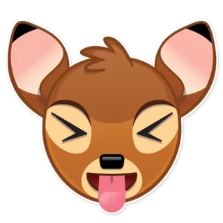 😝 2cab0b4e hert, cartoon, emoji, grappig, sullig, dier whatsapp sticker