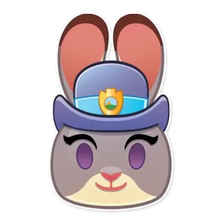 😀 44fbd2f2 Judy Hopps Zootopia politie, agent, konijn, cartoon, dier, Zootropolis, Judy Hopps whatsapp sticker