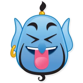 😝 6a304b47 Genie Geest, Disney, Emoji, Cartoon, Tong uitsteken whatsapp sticker