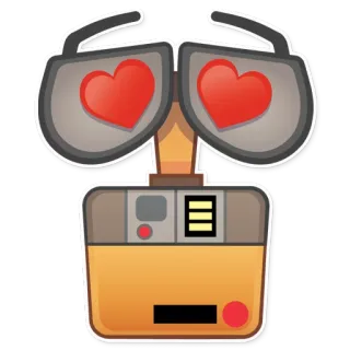 😍 850c9493 WALL-E WALL-E, Robot, Disney, Pixar, Liefde, Harten whatsapp sticker